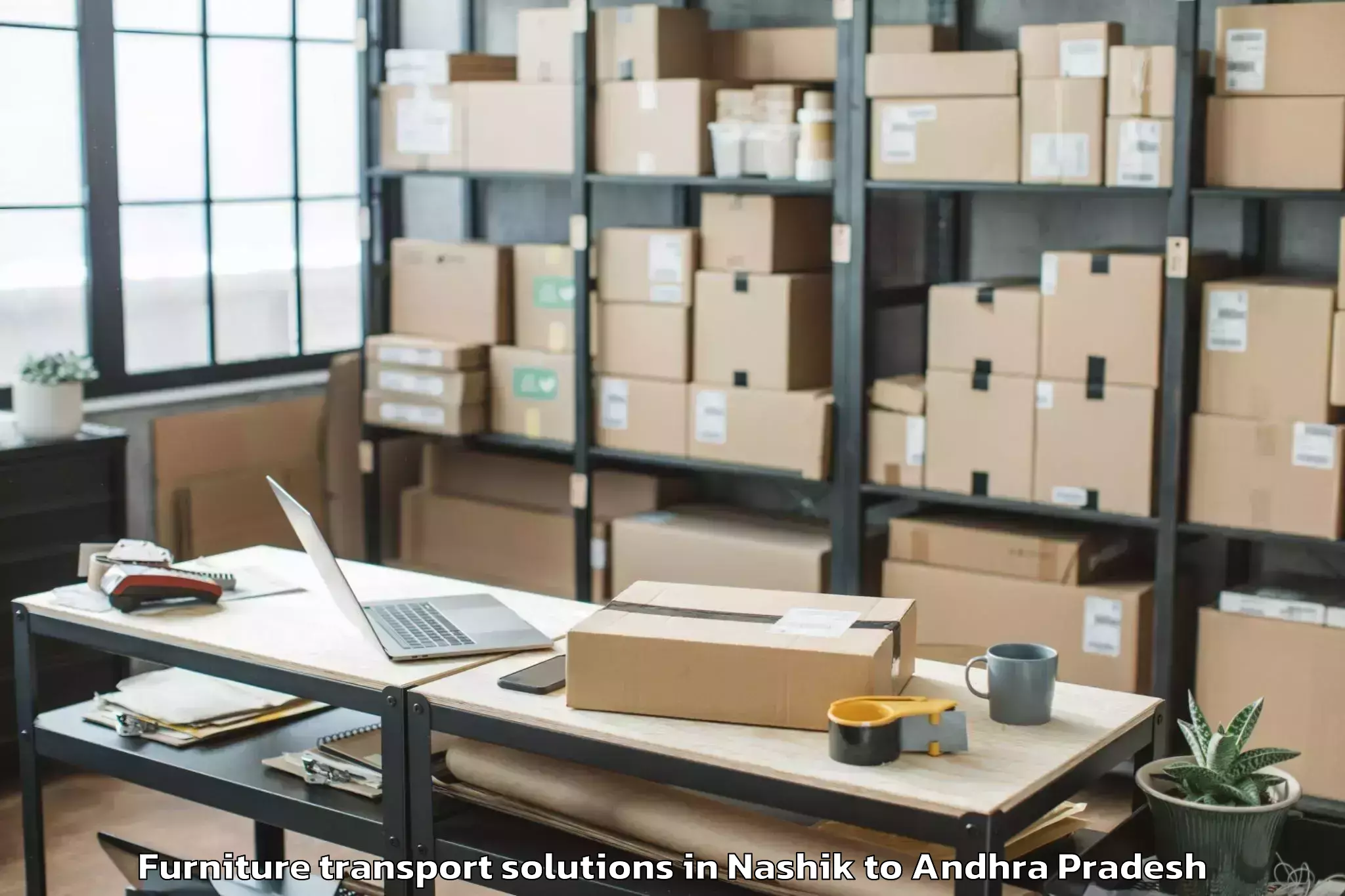 Book Nashik to Annavaram Furniture Transport Solutions